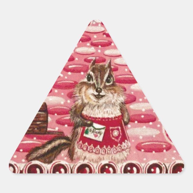 Frau Elisabeth's Peppermint World Dreieckiger Aufkleber (Vorderseite)