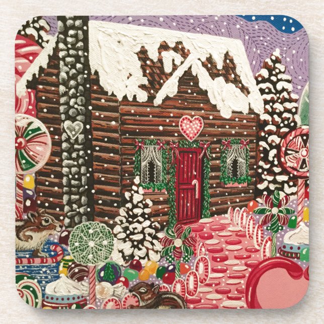 Frau Elisabeth's Peppermint World Untersetzer (Vorderseite)