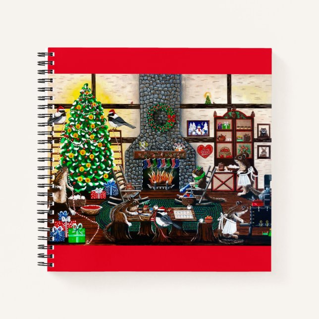 Frau Elizabeth Christmas Notebook Notizbuch (Vorderseite)