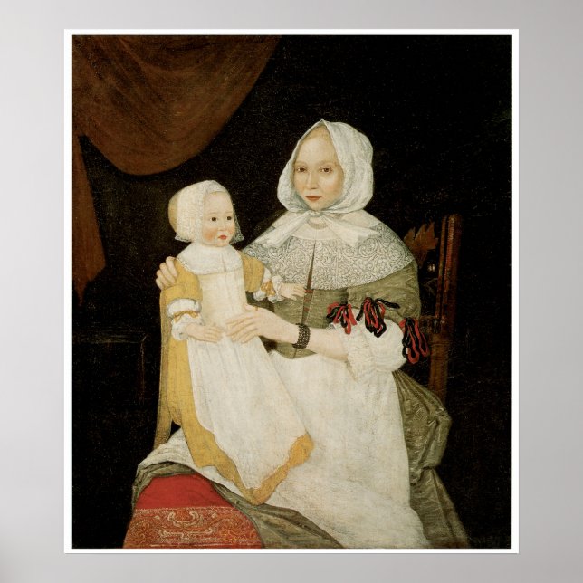 Frau Elizabeth Freake & Baby Mary C 1671-74 Poster (Vorne)