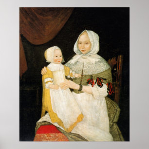 Frau Elizabeth Freake und Baby Mary, ca. 1671-1674 Poster