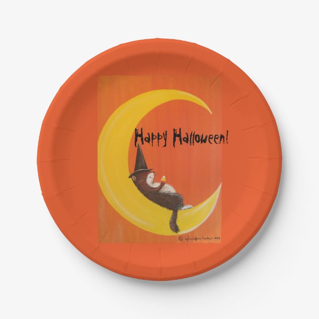 "Frau Elizabeth's Crescent Moon Candy Paper Plate" Pappteller (Vorderseite)
