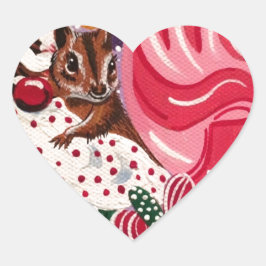 "Frau Elizabeth's Peppermint World" Herz-Aufkleber