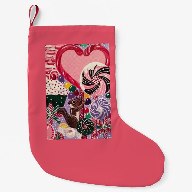 "Frau Elizabeths Peppermint World" Kleiner Weihnachtsstrumpf (Vorderseite)