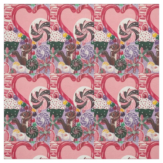 "Frau Elizabeths Peppermint World" Stoff (Muster)