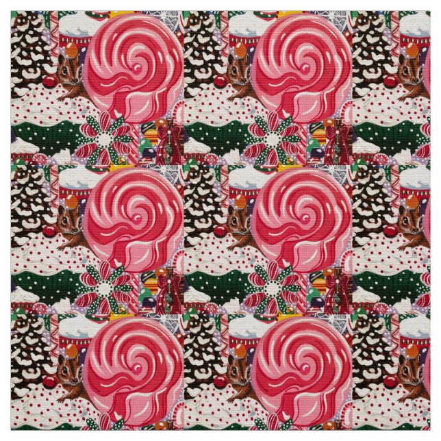 "Frau Elizabeths Peppermint World" Stoff (Muster)