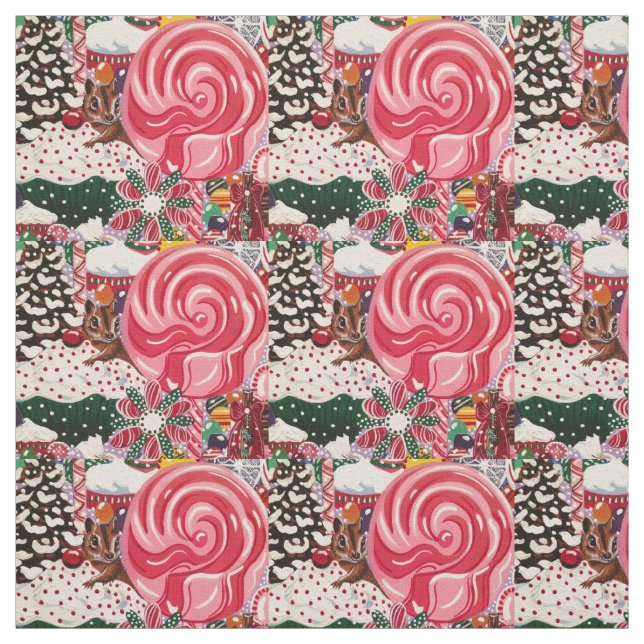 "Frau Elizabeths Peppermint World" Stoff (Muster)