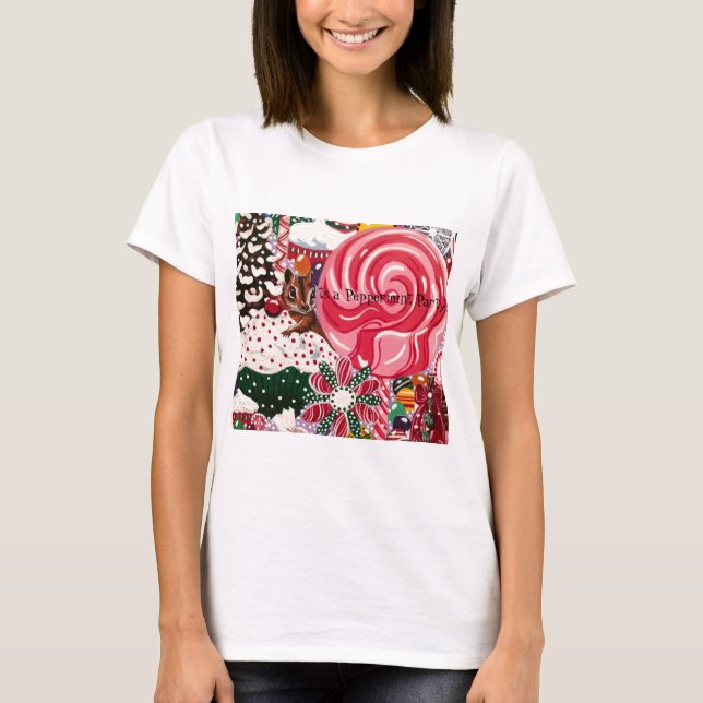 "Frau Elizabeth's Peppermint World" T-Shirt (Vorderseite)