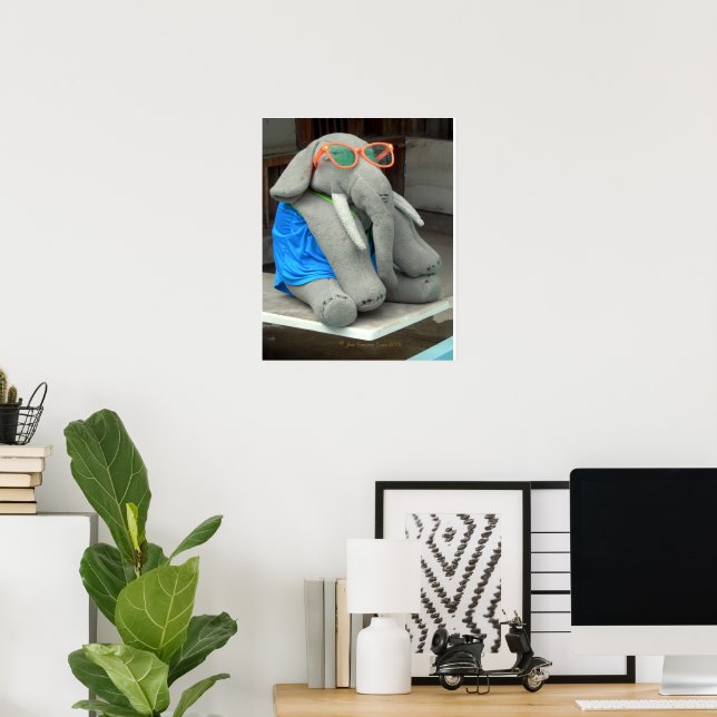 Frau Ella geht ins Schwimmbad Poster (Heimbüro)