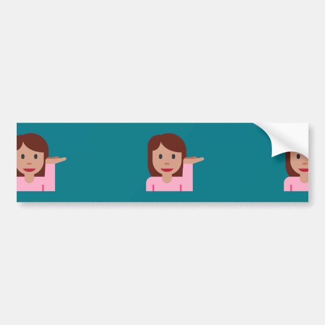Frau Emoji Autoaufkleber (Vorne)