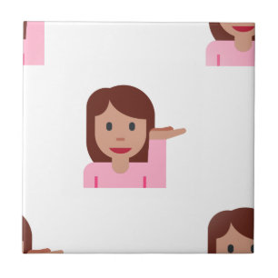 Frau Emoji Fliese