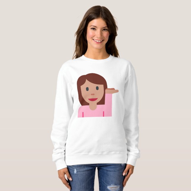 Frau Emoji Frauen Sweatshirt (Vorne ganz)
