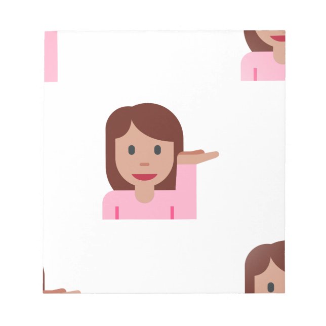 Frau Emoji Notizblock (Vorderseite)