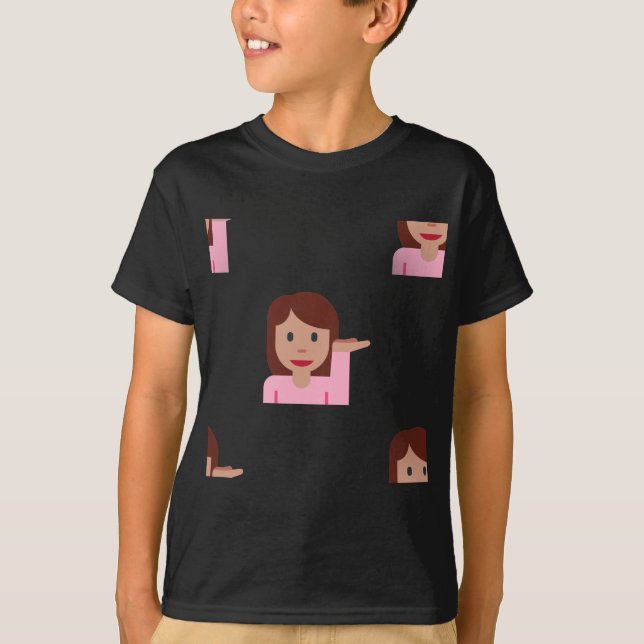Frau Emoji T-Shirt (Vorderseite)