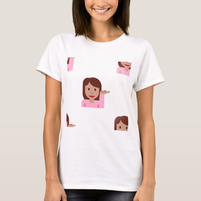 Frau Emoji T-Shirt (Vorderseite)