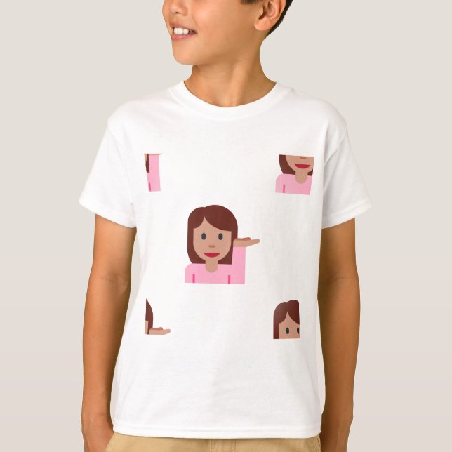 Frau Emoji T-Shirt (Vorderseite)