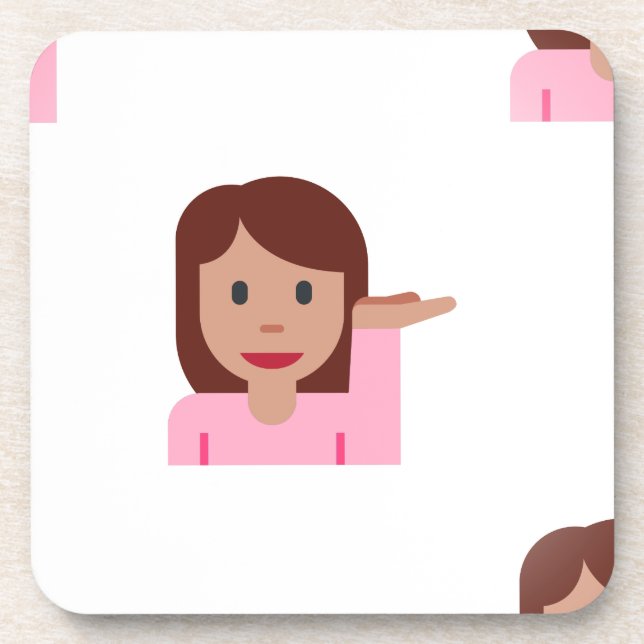 Frau Emoji Untersetzer (Vorderseite)