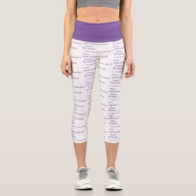 Frau: erwachsene biologische weibliche capri leggings (Vorderseite)
