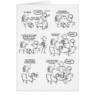 Frau erzählt Freundin, sie hat keine Zeit zum Üben