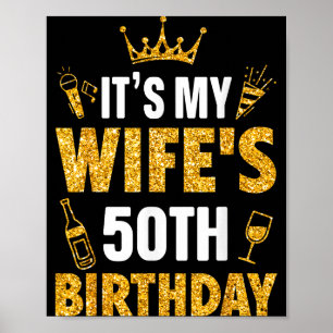 Frau es ist der 50. Geburtstag meiner Frau 1975 50 Poster