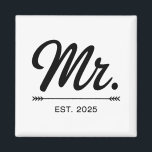 Frau Est. 2025 Just Married Wedding Party Mr. and  Magnet<br><div class="desc">Frau Est. 2025 Eheleute und Frau Bride</div>