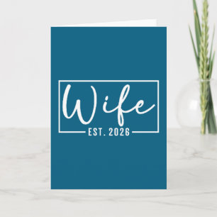 Frau est 2026 frisch vermähltes Paar Hochzeit Flit Karte