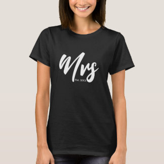 Frau Est Hochzeitsjahr Benutzerdefiniertes Brautde T-Shirt