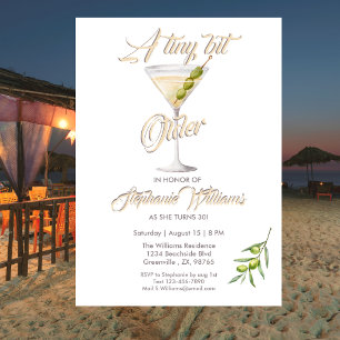 Frau etwas älter Cocktailparty 30. Geburtstag Einladung