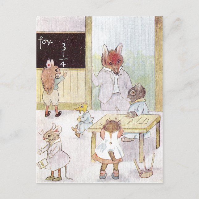 Frau Eulenschule Postkarte (Vorderseite)