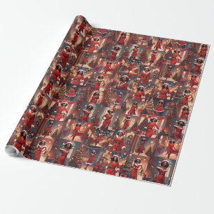 Frau Extravagant Santa Geschenkpapier