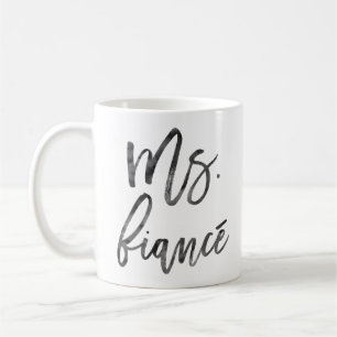 Frau Fiancé Inky Trendy Lettering Kaffeetasse