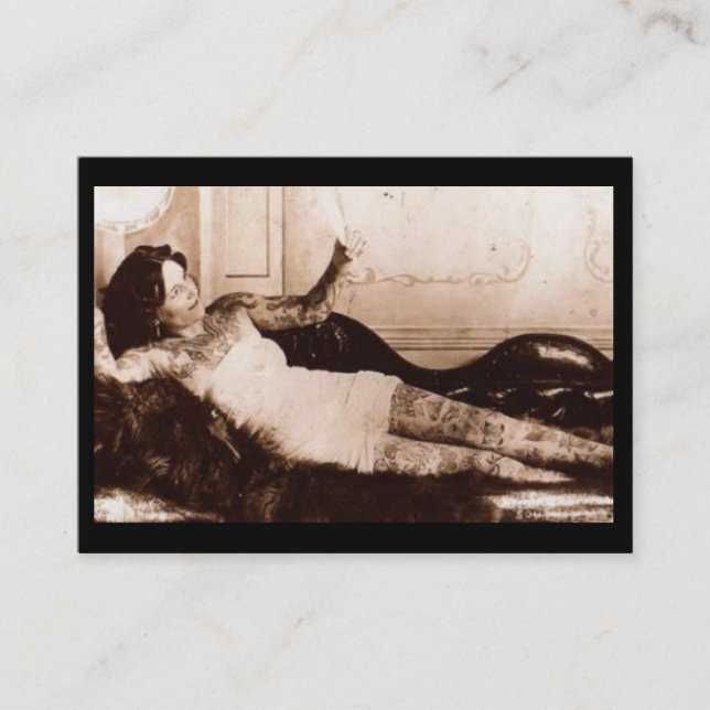 Frau Fin De Siecle Tattooed Visitenkarte (Vorderseite)