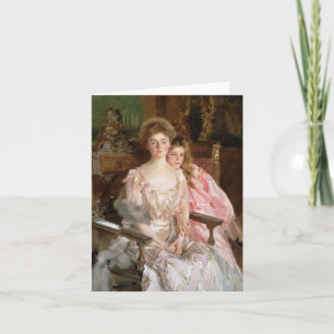 Frau Fiske Warren und ihre Tochter Karte