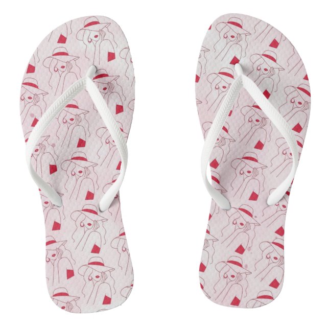 Frau Flip Flops (Fußbett)