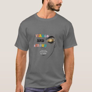 Frau Floral Retro Virgo Girl - Ich BIN VIRGO UND P T-Shirt