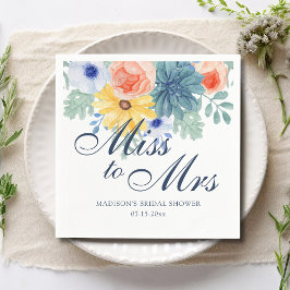 Frau Floral Succulent Macaron Brautparty Serviette