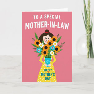 Frau Florales Liebeskartenmotiv Karte