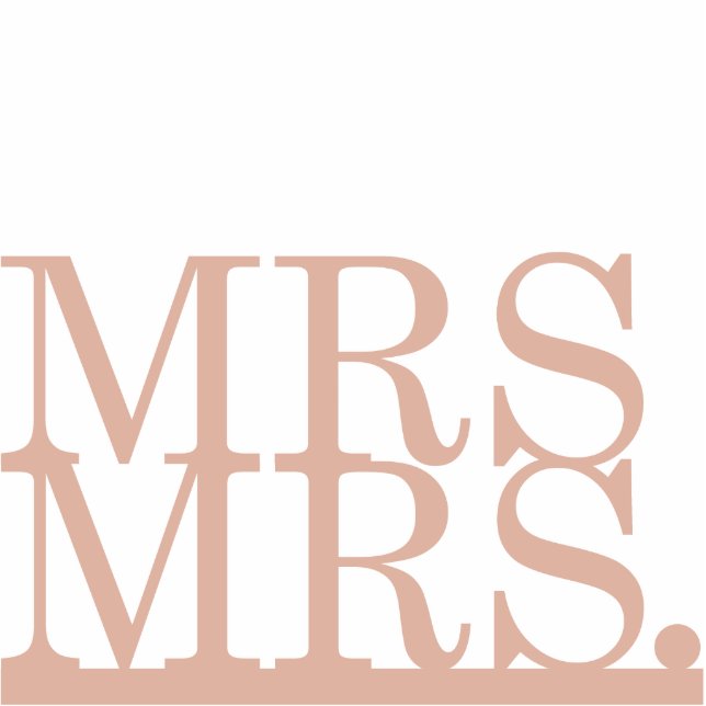 Frau & Frau Cake Topper [peach] Freistehende Fotoskulptur (Vorne)