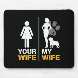 Frau Frau Englische Bulldogge Haustierliebhaber Lu Mousepad