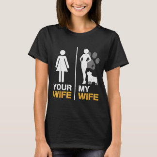 Frau Frau Englische Bulldogge Haustierliebhaber Lu T-Shirt