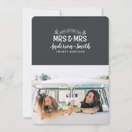 Frau & Frau Heiratsankündigung Feiertagskarte