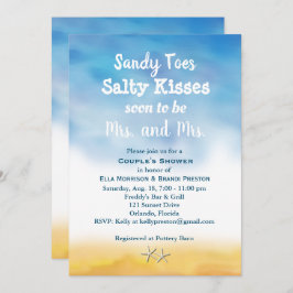 Frau & Frau Sandy Toes Couple's Dusche - Himmel &  Einladung