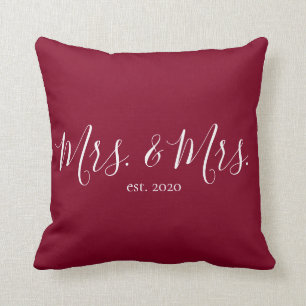 Frau & Frau Throw Pillow für das neue Jahr Kissen
