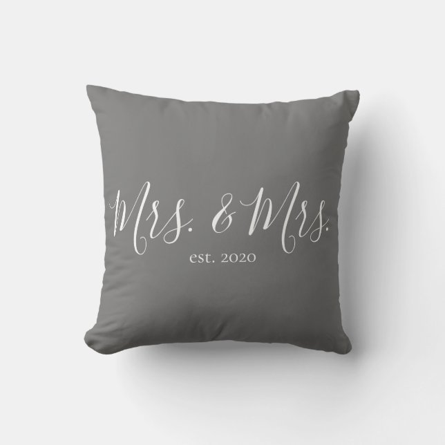 Frau & Frau Throw Pillow für das neue Jahr Kissen (Vorderseite)