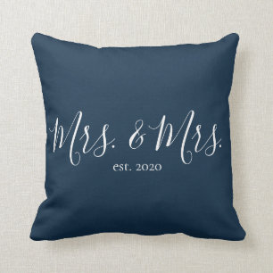 Frau & Frau Throw Pillow zum neuen Jahrestag Kissen