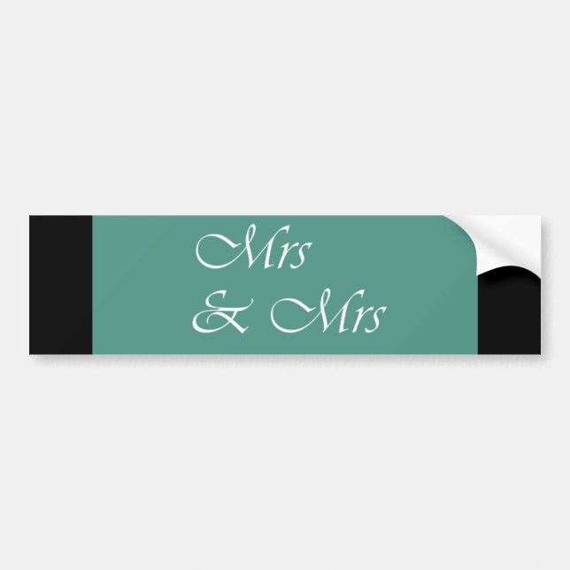 Frau & Frau Typografie Autoaufkleber (Vorne)
