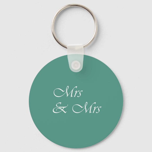 Frau & Frau Typografie Schlüsselanhänger (Vorderseite)