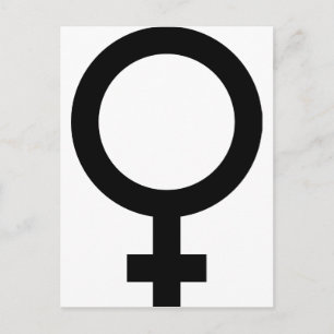 Frau - Frauenzeichen Postkarte
