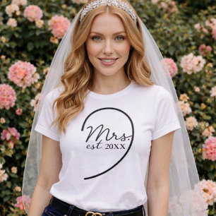 Frau Frischvermählte Flitterwochen Hochzeit T-Shirt