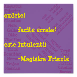 Frau Frizzle im Latein Poster